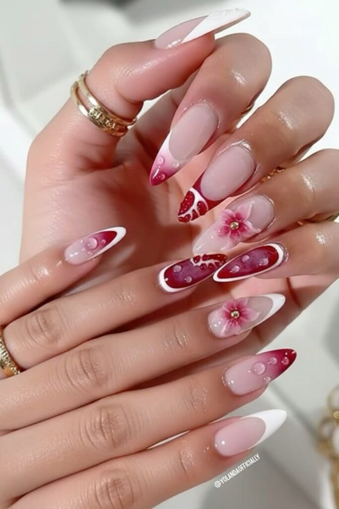 3D Pomegranate Press-On Nails img 0835
