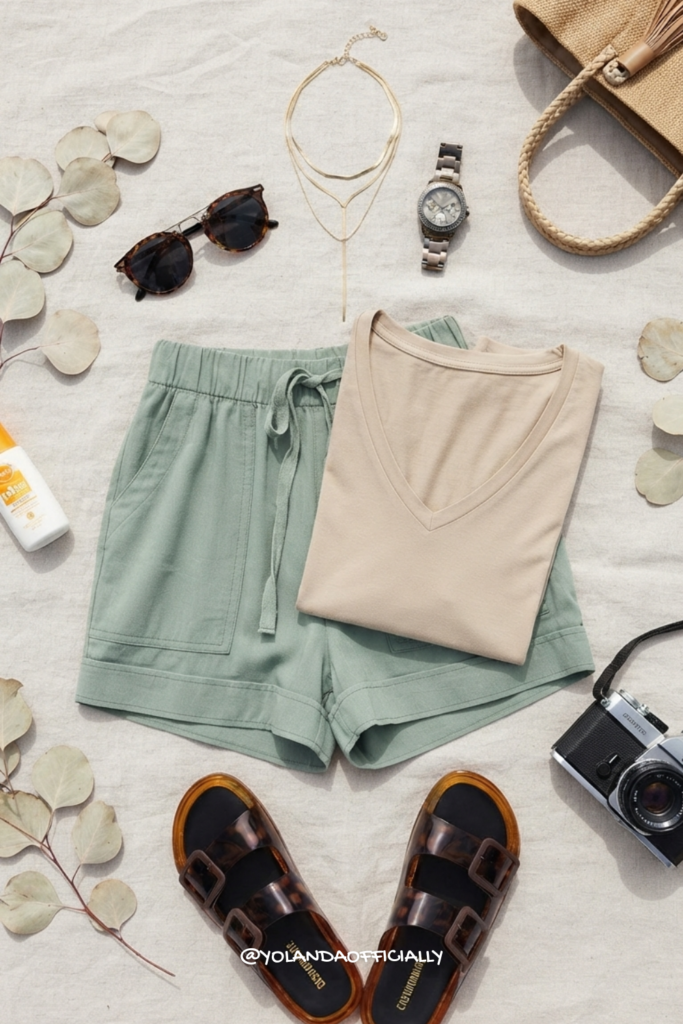 Linen Shorts Outfit