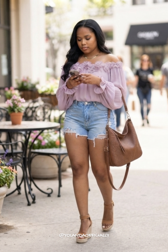 Off-Shoulder Blouse Outfit